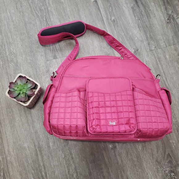 lug Handbags - Lug Tuk Tuk Pink Diaper Bag Tote Fuchsia